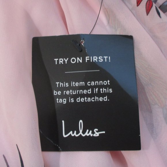 Lulus Roma Blush Floral Print Lace-Up Maxi Dress M - Picture 5 of 10